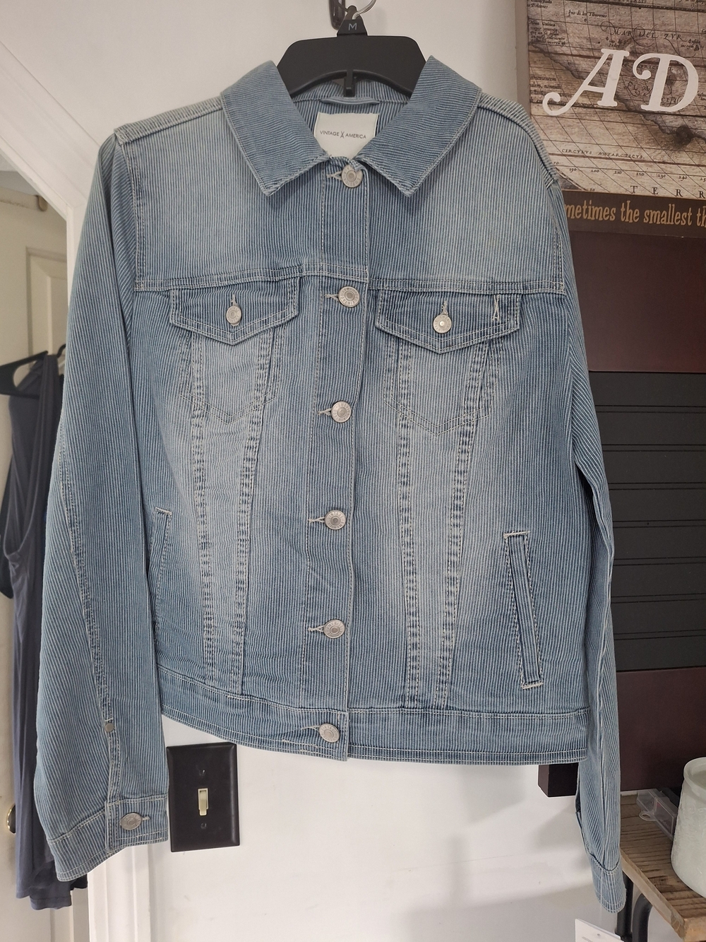 Vintage America Light Blue Denim Jean Jacket